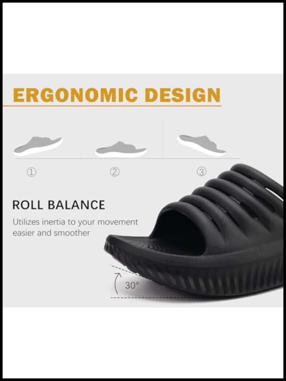 Women's Orthotic Recovery Slides With Arch Support Thick Cushion Post-Exercise View 5
